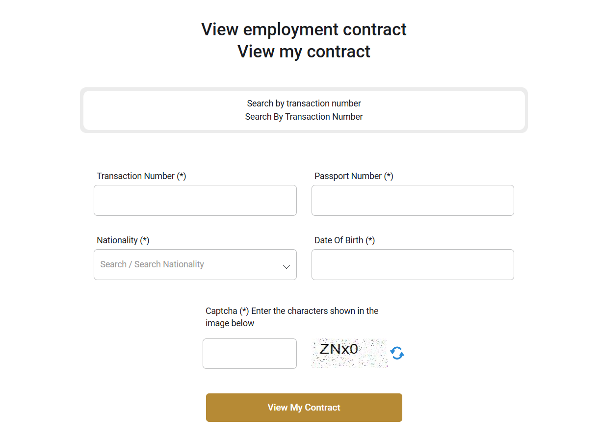 How to check labour contract online